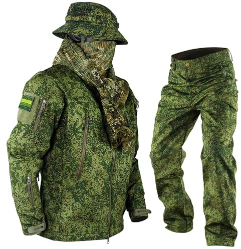 Utomhuskläder Jackor, taktiska kamouflagejackor, ryska EMR-kamouflagekostymer, gröna kostymer, utomhuskläder, vattentäta, andningsbara(S)