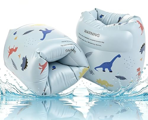 Brassards de Natation Enfant, Brassard Piscine Enfant, Brassard Gonflable Bebe 2-6 Ans, Brassard Piscine avec Pompe à Air, Brassards Flottants Doux et Durables pour Garçons & Filles