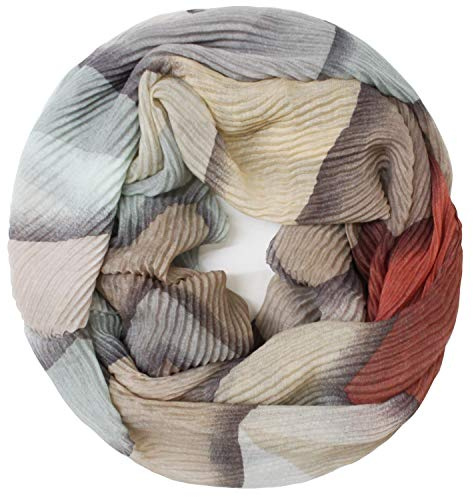 Glamexx24 bufanda de bucle crepado calor y bufanda de tubo suave motivos abstractos Crash Crinkle Cloth Ladies