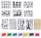 EasyLife 18-teiliges Set, einschließlich 10-teiliger klarer Silikonstempel, 1-teiliger Acrylstempelblock und 7-farbiger Stempelkissen für Briefe, Tagebuch und Bastelalbum