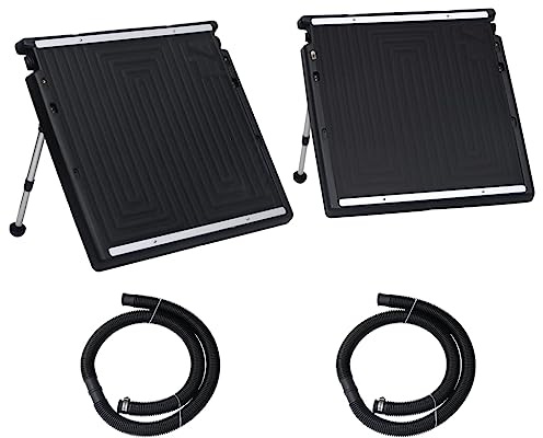 vidaXL Panel Calefactor Solar Doble para Piscina, Calentador de Piscina, Sistema de Filtración, Paneles de Calefacción para Piscina Elevada, 75x75 cm