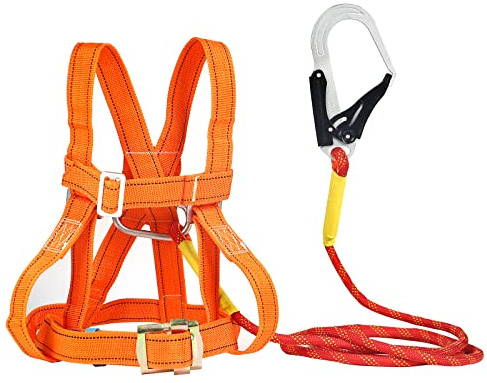 Ownant Cintura di sicurezza per bambini, protezione anticaduta, per alpinismo, arrampicata sugli alberi, bambini, donne e uomini (1,6 m)