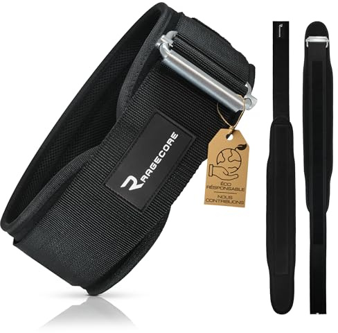 RAGECORE Ceinture de Musculation Sport, Squat, Haltérophilie, Bodybuilding, Force, Fitness, Gym, Levage, Crossfit - Ceinture Maintien du Dos et Lombaire pour Hommes et Femmes - Weightlifting Belt (M)