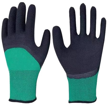 Dubbulon Guantes de patio mujeres, guantes de jardín para mujeres | Guantes de patio de trabajo de jardín - Accesorios de herramientas de goma, impermeables y a prueba de espinas para malezas,