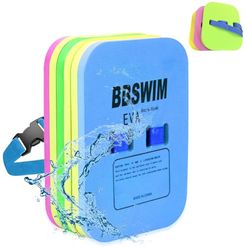 Swimming Floats Adults and Children, KickBoard Swim Aids, Back Floating Trainer with Secure Buckles 3 Layer Adjustable Kick board for Learning to Swimmers Improves Water Safety and Confidence (Large)