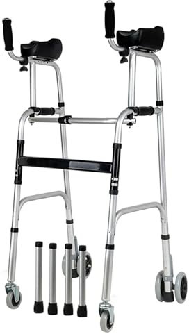 Déambulateur Cadre De Marche Pour Avant-Bras Avec Siège Et Support, Robuste, Réglable En Hauteur, Pour Personnes Âgées, Léger, Xl