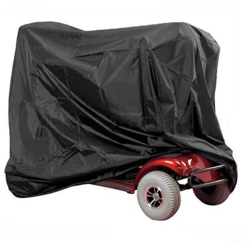Filteilect Abdeckung für Mobilitätsroller, 210D Oxford-Material, Allwetterschutz, mit Belüftungssystem und Aufbewahrungstasche (schwarz, 170 x 61 x 117 cm)