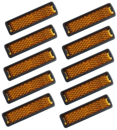 BELLIFFY 10 Piezas Reflectores para Pedales de Bicicleta Accesorios Reflectantes Naranjas para Seguridad Nocturna Compatibles con Bicicletas de Montaña y Carretera Resistentes y Fáciles de