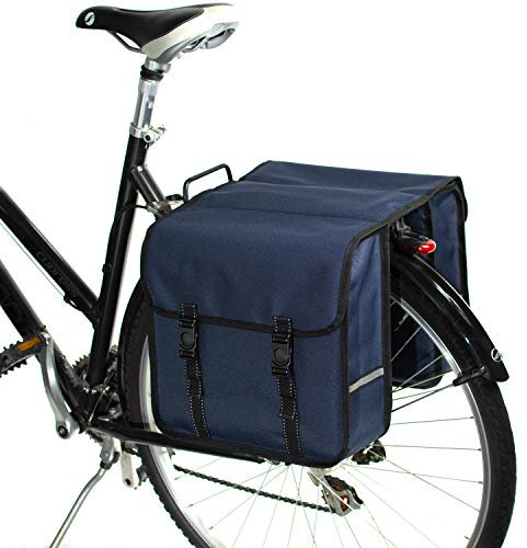 BikyBag Classic - Doppel Fahrradtasche Gepacktragertasche (Blau)