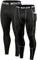 2er Pack Kompressionshose Herren, Sport Leggings Laufhose Lang Unterhose, Atmungsaktiv Tights Baselayer Fitness Leggings Sporthose Trainingshose für Fitness Joggen Basketball Black/Grey(Pocket)-M
