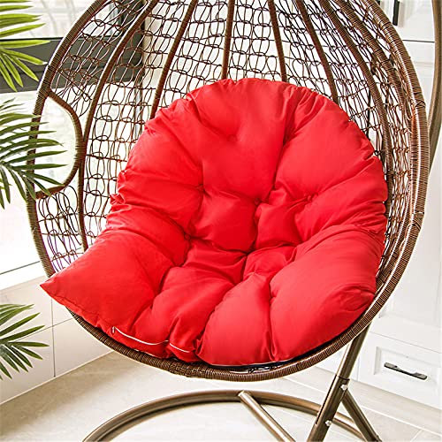 RAILONCH Hängesessel Kissen, Polster, Schaukel Sitzauflage, Verdicken Waschbar Swing Chair Sitz Rückenkissen, Schaukelsitzkissen Hängender Korb Sitzkissen (Rot,abnehmbar)