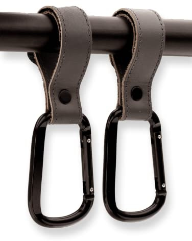 Brute Strength - Gancio multifunzione – Grigio 2 X – Gancio per passeggino per borse fasciatoi – Velcro – Gancio per passeggino – Gancio per borsa