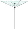 KCT 4 Arm Outdoor Rotary Washing Line Clothes Airer with Protective Cover - 50m Drying Area