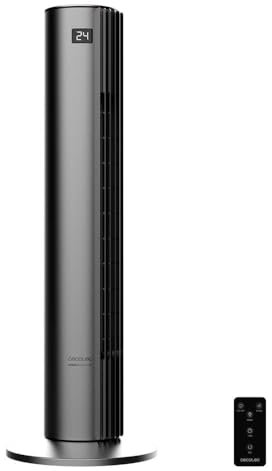 Cecotec - Ventilateur de Colonne EnergySilence 790 Skyline Smart - 45 W, Diamètre 96 cm, LED et Télécommande, Contrôle Tactile, 3 Vitesses et 3 Modes, Minuterie de 12 Heures