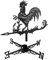 QWORK® Weathercock Weather Vane Indicatore di direzione del Vento in Metallo retrò per la Decorazione del Tetto del Giardino