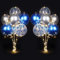 AUAUY Pack of 2 Table Balloon Stand Kit, Reusable Balloon Stand, Balloon Stand Holder with 16 Balloon and 2 Lights for Birthday Party Decorations, Wedding Decorations, Festivals and Parties