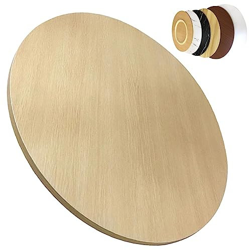 SAGIDAR 360 ° Drehbares Tablett, Esstisch Drehteller Runder, Ø 50cm-100cm, Holz Drehplatte, Abgerundete Kanten, Großer Drehscheibe, Mit Silent Base, 6 Farben Verfügbar, Sicherheit Der Nutzung