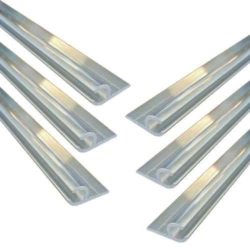 Etomvoop Riel de toldo para autocaravana, adaptador de cuerda, riel de cuerda, canal en C, tiras de 6 x 60 cm para accesorios de autocaravana y caravana, 6 unidades