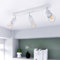 linovum AWORA Deckenleuchte E27 3 flammig weiß ohne Leuchtmittel - Wohnzimmerlampe schwenkbar E27 Fassung Schlafzimmerlampe
