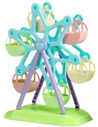 Idezek Papageien-Riesenrad, Futterrad-Papageienspielzeug,Vogel-Riesenrad-Spielzeug - Rotierender interaktiver Futterspender für Barschfutter für Denkspiele kleinerer Vögel