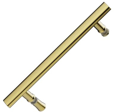 ZFUCMAYL Shower Room Push-Pull Door Handle,Double Sided Glass Shed Door Handle/Replacement Pull Handle,Doors Interior/Exterior for Glass and Shower Doors(Color:Gold,Size:Hole Distance -145mm)