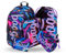 Baagl Schulrucksack Set 5 Teilig für Mädchen, Schultasche ab 3. Klasse, Grundschule Ranzen mit Brustgurt, Ergonomischer Schulranzen (Marble)