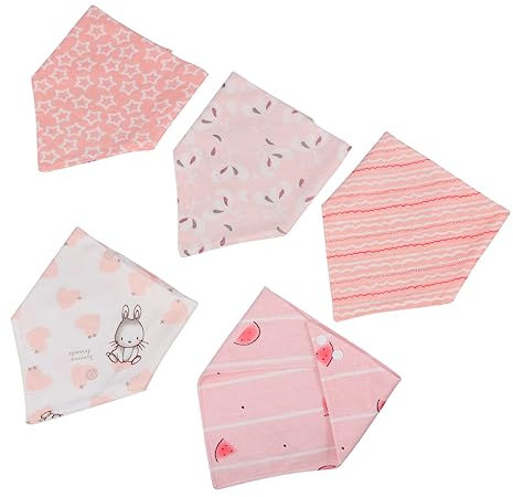 MERRYHAPY 5stücke Sabberlätzchen Triangular Halstücher Für Neugeborene Und Kleinkinder Im Pinken Bohemian Design Und Leicht Für Füttern Starkem Sabbern