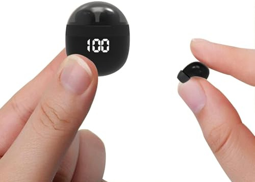 YXYKODM Osynliga miniöronsnäckor trådlös Bluetooth – Ultra Small in-ear headset trådlösa osynliga minsta Bluetooth-öronsnäckor – passar alla typer av öron stereoljudshörlurar IPX5 vattentäta