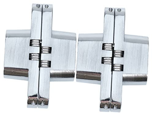 UKCOCO 2pezzi Cerniera Nascosta Croce in Acciaio Inossidabile Da Cerniera Per Porta Pieghevole Per Porte Mobili Tavoli Da Buffet e Progetti Te