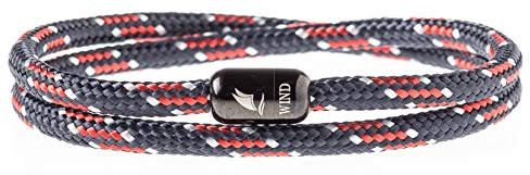 Wind Passion - Bracciale da uomo in paracord - Bracciale da donna - Braccialetto in corda con chiusura magnetica - Braccialetto da surfista - Braccialetti magnetici fatti a mano - Robusto e