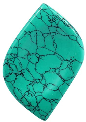Nupuyai Pierre d'inquiétude du pouce en cristal de guérison, pierre de cristal de poche pour le soulagement du stress de l'anxiété Reiki, Vert Howlite Turquoise