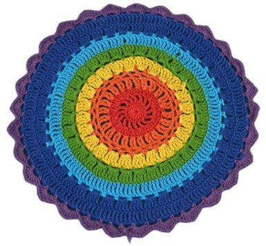 Pmnzdy Häkeluntersetzer handgemachte Bunte Strick-Untersetzer 28cm Vintage Häkeln Deckchen Lace Runde Häkeldeckchen Tischset Platzdeckchen für Küche Esszimmer Party Hochzeit Geschirr Traumfänger