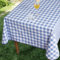 Romanstile Wachstuchtischdecke 240x140 cm Blau und Weiß kariert rechteckig Tischdecke Outdoor Wetterfest PVC Tischdecken Plastik Landhausstil deko für Sommer,Frühling,Oster,Party,Garten,Balkon