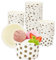 50 Pezzi Ciotole di Carta Gelato 125ml Contenitori di tazza di gelato Coppe Gelato di Carta Polka Dot Ciotole da dessert di carta per Yogurt, Torta, Gelato, Festa di compleanno estiva (Bianco)