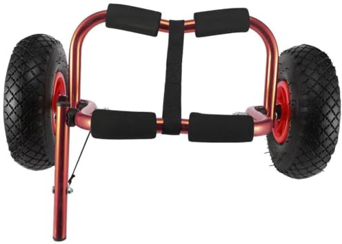 Carrello per Kayak Pieghevole, Robusto, Universale, con Ruote Solide, per Il Trasporto di Canoe