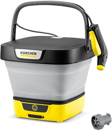 KÄRCHER idropulitrice portatile OC 3 Foldable, pulizia mobile, bassa pressione, batteria agli ioni di litio, serbatoio pieghevole: 8 l, tubo: 1,8 m, ugello a getto piatto, ugello a getto concentrato