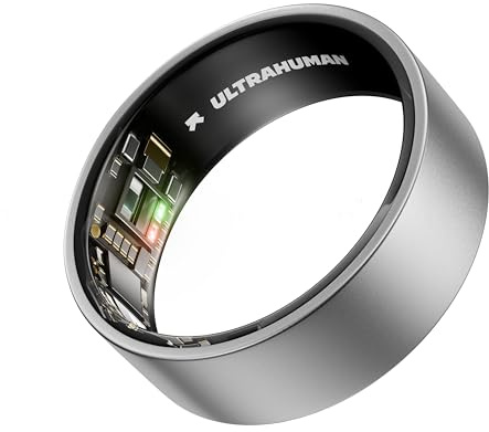 ULTRAHUMAN Ring AIR – Titanio crudo – Talla 9 – Anillo inteligente sin suscripción | Size First con kit de tallaje | Seguimiento del sueño, actividad y frecuencia cardíaca | Rastreador de fitness para