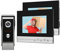 HFeng Videocitofono 2 monitor videocitofono 7 Pollici Display Chiaro per la Casa Video Porta Bell telecamera Visione Notturna Max a 100 metri