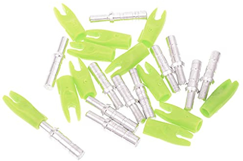 Sharplace 12 Encoches de de de à L' en Plastique pour Arbre de Flèche ID 4.2mm, Jaune, 4.2mm