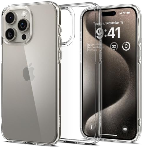 Spigen Ultra Hybrid Case Compatible with iPhone 15 Pro Max - Crystal Clear