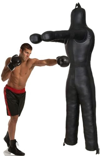 Hängend Grappling Dummy, Wrestling Punching MMA Dummy, Jitsu Sitzposition Dummy, für Wrestling Kampfsport Boxen Karate Training, Ungefüllt (Color : B Black, Size : 175cm)