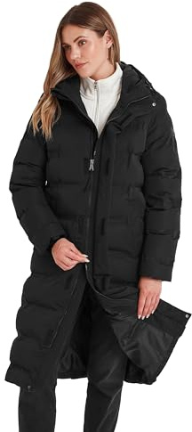 TOG24 Glaston Womens Heat Sealed Baffle Jacket & Puffer Coat Long-Length Water-Repellent Coating (DWR) Adjustable Toggles On Hood & Waist For Flattering Fit