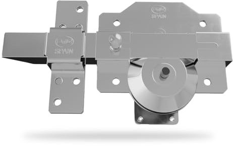 Amig - Cerrojo de Sobreponer con Resbalón de Alta Seguridad - Cilindro 50 mm - 90 x 154 mm - Acero - Cromado Brillo - Antibumping y Antitaladro - Cierre a la Dercha