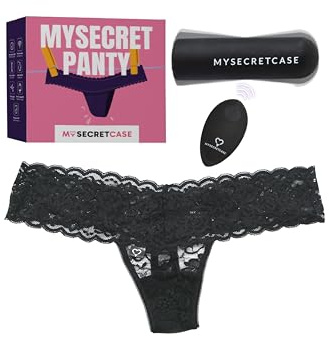MySecretCase Mutandine Vibranti con Telecomando - Vibratoreper Donna Professionale, Sextoys Coppia, Vibratore Clitoride Femminile, Stimolatore Vibrante Donne Piccolo, Mutande Sexy a distanza (S/M)
