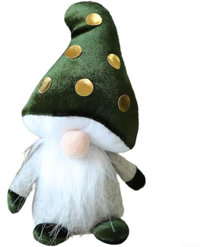 Colgante de hongo de Pascua sin rostro, paquete de 3 (10-12 cm), muñeca de tela para decoración del hogar navideña, felpa suave y adorno de césped relleno de algodón para jardín, mesa o estante (B)