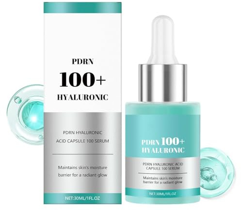 Sérum en capsules à l'acide hyaluronique PDRN 100+ – Apaise la sécheresse, renforce la barrière cutanée, doux et non irritant, convient aux peaux sensibles.