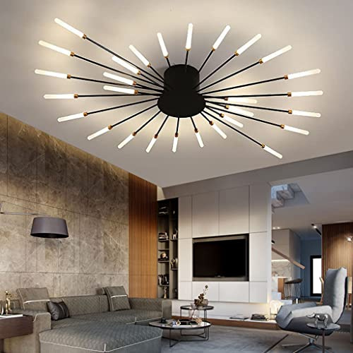 Plafoniera Moderna Lampada Da Soffitto A LED Fuochi D'artificio Design Lampadario Creatività Camera Da Letto Soggiorno Lampada Da Parete Reception Ufficio Illuminazione Per Interni (Black,28 heads)