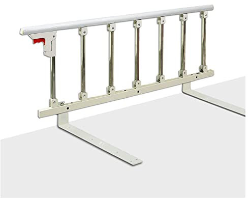 WPYGHLJN Bettgitter Für Ältere Senioren, Faltbare Tragbare Sicherheits Bettschutzgitter, Klappbar Bettgeländer Krankenhaus Metallgriffstoßstange zum Erwachsene Heimpflege Unterstützen, 106x40CM
