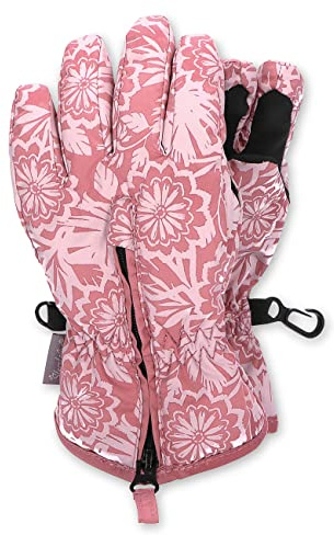 Sterntaler Baby Mädchen Fingerhandschuhe Fingerhandschuh Blumen Handschuh - Fingerhandschuhe - wasserdicht aus Funktionsmaterial - rosa, 5