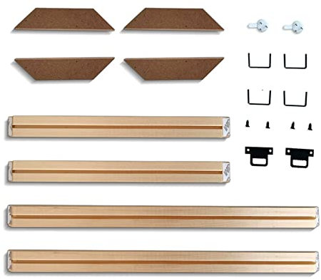 hifrom Holzrahmen Leinwand Keilrahmen Holzstreifen Kits Posterrahmen Holz Bilderleiste Holzkeilrahmen Gemälde Holzbilderrahmen für Ölgemälde Kunst, DIY-Wand-Bilderrahmen, Home Decor